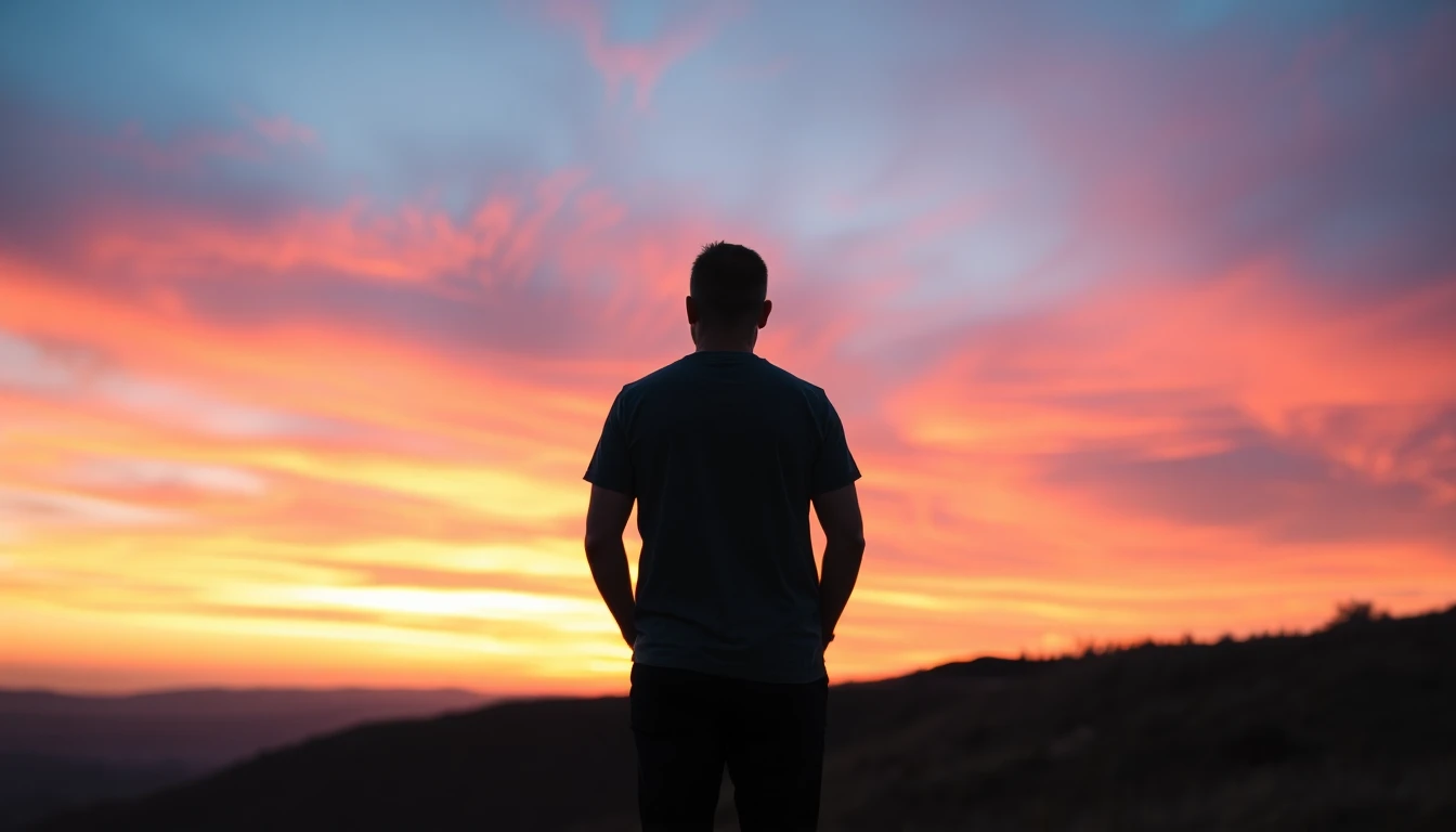 Watching a beautiful sunset