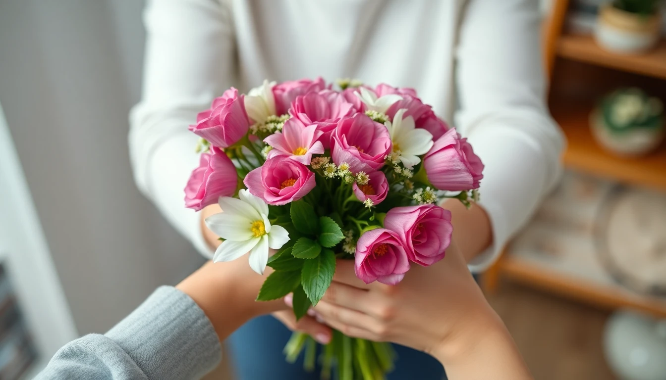 Receiving unexpected flowers